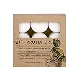 Müller Kerzen PRO NATURE Duftlichte mit Rapsöl - Birke & Kräuter - 9er Pack - 6 Stunden Brenndauer - Teelichter aus Natürlichem Wachs, Ätherischen Ölen - Hülle 100% recyceltes Material