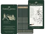 Faber-Castell 119065 - Bleistifte Set Castell 9000 Art, 12 verschiedene Härtegrade 8B - 2H