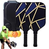 Jextou Pickleball-Set - Fiberglas-Schläger-Set für Anfänger,Tragbares Pickleball-Schläger- und Ball-Set, Pickleball-Ausrüstung mit Bällen für drinnen und draußen