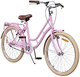 Actionbikes Motors Kinderfahrrad Actionbikes Retrostar 24 Zoll - V-Brake Bremse - Freilauf-Funktion - Gepäckträger hinten - gefederter Sattel - Kettenschutz - Kinderrad (24 Zoll)