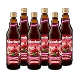 RABENHORST Granatapfel MUTTERSAFT BIO 6er Pack (6 x 700 ml) - 100 % purer Granatapfel-Direktsaft aus erster Pressung