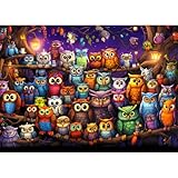HUADADA Puzzle 1000 Teile-Puzzle 1000 Teile Erwachsene-Eule...