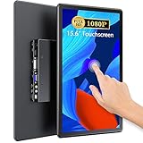 UPERFECT Portable Monitor Touchscreen, 15.6 Zoll Tragbarer Display 1920 x 1080 Full HD 2000:1 USB C Externer Mobiler Bildschirm mit Integrierter Stand & HDMI für Laptop Xbox Switch PS5