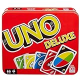 Mattel Games K0888 - UNO Deluxe, in exklusiver Verpackung mit Punkteblock, Sammlerdose, Gesellschaftsspiel, Geschenk ab 7 Jahren