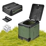 OTraki Campingtoilette Faltbar Mobile Trenntoilette mit 12 Bio-Toilettenbeuteln Stabil Camping WC Kompakt Toilette Die Mobile Toilette für Outdoor Camping, Festival, Stau, Zelten