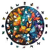 Iconic Puzzles – Magic Butterflies, fantasy animals, 100 % nachhaltiges Holzpuzzle, Geschenke für Kinder und Erwachsene, Größe S, 200 Teile