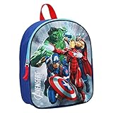 Marvel The Avengers Kinderrucksack 3D - Hulk, Thor, Iron Man und Captain America - Blau