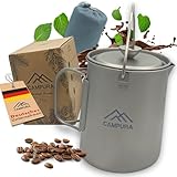 Campura Titan French Press Topf - 750ml Präzisionsfilter, Leicht & Kompakt, Outdoor Kaffeekocher, Camping French Press