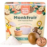 Happy Monkfruit® Mönchsfrucht (Monk Fruit) Zuckerersatz Pulver (200g) - Keto-freundlicher Monk Fruit Sweetener - 3× süßer als Zucker - natürlicher Luo Han Guo - präbiotisch, ohne Stevia/Erythrit