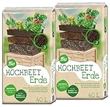 Floragard Universal Bio Hochbeet-Erde 2x40 Liter - 80 Liter