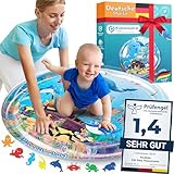 NouBaby® Wassermatte Baby BPA Frei XXL I Babymatte und Spielzeug ab 3, 6 und 9 Monate I Wasserspielmatte Baby, Aqua Matte Baby als Baby Wassermatte, Bauchlage Spielzeug Baby und Baby Matte Wasser