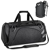 BERTASCHE Sporttasche Herren，Trainingstasche mit Schuhfach & Nassfach, Reisetasche mit rucksackfunktion，Fitness Tasche 50L FÜR Sport Fitnessstudio Gym, Sauna, Weekender, Schwimm, Damen