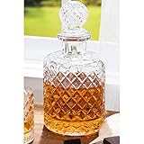 Glasdeckelkaraffe, handgefertigter Whisky-Service, Krug, Schnapsflasche, Getränkebar, Kristallkaraffe, Heimdekoration, Wasserkrug, Timeless Special Series (1250 ml) (Ball-Haube)