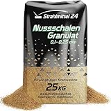 Samore 25 KG Nussschalen Granulat 0,10-0,25 mm Strahlmittel strahlmittel24