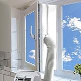 MOEGFY 400CM Fensterabdichtung für Mobile Klimageräte, Klimaanlagen, Wäschetrockner, Ablufttrockner, Hot Air Stop zum Anbringen an Fenster, Dachfenster, Flügelfenster, Fensterabdichtung Klimaanlage