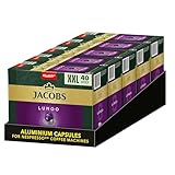 Jacobs Kaffeekapseln Lungo Intenso (nur für kurze Zeit) Megapack XXL, Intensität 8 von 12, 200 Nespresso kompatible Kapseln (5 x 40 Kapseln)