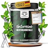 NORDHOLZ® Mentholkristalle [50gr] für Sauna in Premium Qualität aus 100% Minzöl - Befreit die Atemwege und sorgt für intensiven Duft in der Sauna - Sauna Zubehör (100gr. Tiegel)