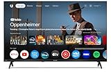 SHARP 32HF3365E – Google TV, 32' HD, Rahmenlos, 60 Hz, QLED, Google Assistant mit Mikrofon, Audio 2x8 W, Chromecast, Bluetooth, HDMI x3, USB x2, Farbe: Schwarz
