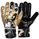Torwarthandschuhe – rutschfeste Fußball-Torwarthandschuhe, Latex-Trainingshandschuhe für Jugendliche und Erwachsene, bequem und verschleißfest, mit Finger- und Handgelenkschutz