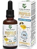 Propolis-in-Wasser-Lösung Extrakt 30% ohne Alkohol, Große Flasche 50 ml, Tinktur für Kinder & Tiere geeignet, Polyphenolen, Flavonoiden und Bioflavonoiden, 100% natürlich, alkoholfrei