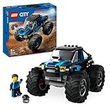 LEGO City Blauer Monstertruck, Offroad-Auto-Spielzeug, Fahrzeug-Set mit Rennfahrer-Minifigur, fantasievolles Rennauto-Spielzeug, lustiges Geschenk für Jungs und Mädchen ab 5 Jahren 60402