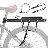 KEMIMOTO Universal Fahrrad Gepäckträger, Fahrradgepäckträger aus Aluminiumlegierung, Mountainbike Gepäckträger mit Reflektor, Gepäckträger Fahrrad Hinten mit Schnellspanner für 24-29 Zoll Fahrräder