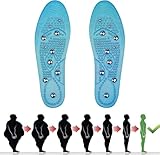 Magnetische Einlegesohlen Erhöhung, 1 Paar Akupressur Einlegesohlen, Magnetische Massage Gel Einlegesohlen für Herren Damen, Reflexologie Akupressur Einlagen Plantar Fasciitis Gesundheitspflege(35-40)