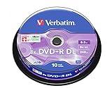 Verbatim D/L DVD+R Rohlinge (8x Speed, 10-er Stück Spindle)