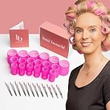 loui bouclé ® – Lockenwickler Set Standard mit Klammern [30 Stück - 18 Lockenwickler & 12 Metallklammern] – 3 verschiedene Größen für große Locken ohne Hitze – hair curler with clips – 48, 36, 25mm