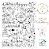 BOOMTOP Silikon Stempel Geburtstag Transparent Stempel...