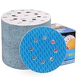 Diamantform Schleifpapier 125mm Klett 400 Körnung 80 Stück Schleifscheiben für Exzenterschleifer 8 Loch Antiblockierendes Schleifblätter Profi Für Holz Metall Entrosten und Farbe