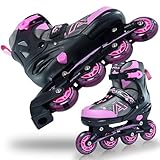 Apollo Champion, größenverstellbare Inliner für Jungs und Mädchen ab Größe 31, für Damen und Herren bis Größe 42, hochwertige Inline Skates für Kinder und Erwachsene mit LED Rollen