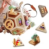 Hsyan Motorikwürfel Ab 1 Jahr, 22 Seite Activity Würfel Baby, Busy Cube, Montessoris Sensorik Spielzeug, Lernspielzeug Ab 1 Jahr, kinderspielzeug für Junge Mädchen