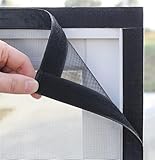 Magnetischer Fensterschutz, Fensternetz, stabiler Katzen-Fensterschutz aus Edelstahl, transparentes Fenster-Moskitonetz, um Insekten fernzuhalten, Insektennetz for Fenster mit selbstklebenden Hakenbän