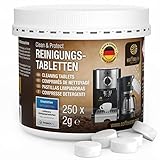 Coffeeano 250 Reinigungstabletten für Kaffeevollautomaten und Kaffeemaschinen. Reinigungstabs für Delonghi, Siemens, EQ Series, Jura, Krups, Bosch, Miele, Melitta, WMF uvm.