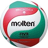 Molten Top Wettspielball-V5M5000-DE weiß/grün/rot 5