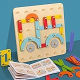 Montessori-Steckbrettpuzzle, Montessori-Puzzle, Holzpuzzle für Kinder, Steckpuzzle Holz ab 2 3 4 Jahren, Holzpuzzle Spielzeug, Interaktives Puzzlespielzeug, Geschenk für Jungen Mädchen