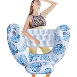 Bohany Schwimmring für Pool, aufblasbar, für Wasser, Schwimmliege, U-förmig, mit Becherhalter für Entspannung, Bräune und Wasserspiele am See, Strand, Fluss oder auf Reisen