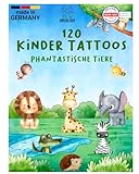 120 hautfreundliche temporäre Kinder Tattoos Tiere dermatologisch SEHR GUT Kinder Tattoo MADE IN GERMANY Tattoo Kinder für Jungen Mädchen Mitgebsel Kindergeburtstag Schultüte