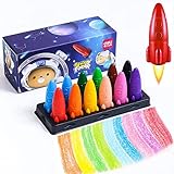 ZY-Wisdom Raketenförmige Buntstifte für Kinder, 24 Farben, ungiftige Buntstifte, leicht zu greifen, waschbar, Kindermalstifte, sicheres Malen, Kunst- und Schulbedarf, Geschenk-Set (12)