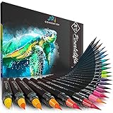 artconvention® Pinselstifte Set I Aquarellstifte Set mit 24...