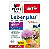 Doppelherz Leber plus – Mit Cholin als Beitrag zum Erhalt der normalen Leberfunktion sowie eines normalen Fettstoffwechsels – 80 Kapseln