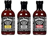 Jack Daniel's - Barbecue Grillsaucen Set - Original, Sweet & Spicy und Honey BBQ (3 x 473ml)