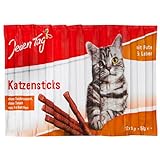 Jeden Tag Katzensticks & Kaustangen mit Pute & Leber 10 x 5g | Ergänzungsfuttermittel ohne Zuckerzusatz & Farbstoffe (5, Pute & Leber)