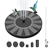 Yomisee Solar Springbrunnen, 1.4W Solarbrunnen für außen Garten Wasserpumpe Solar Schwimmender Fontäne Pumpe für Gartenteich, Vogel-Bad, Fisch-Behälter