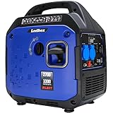 Leelbox Tragbare Inverter Stromgenerator 3300W 4-Takt Notstromaggregat Benzin leise und 230 V Steckdosen, Eco-Mode Stromerzeuger für Garten, Outdoor, Camping,Reise Garage Wohnwagen