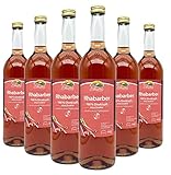 Bleichhof Rhabarbersaft - 100% Direktsaft, naturrein und vegan, OHNE Zuckerzusatz, 6er Pack (6x 0,72l)