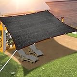 Schattierungsnetz,Schattiernetz mit ösen, 70%-90% Shading Rate UV-Beständiges für Pflanzenschutz Gewächshaus Scheune oder Zwinger，2x3m Schwarz