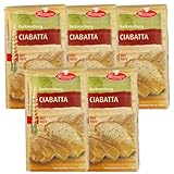 Ciabatta Brotbackmischung von Frießinger Mühle, 5x500g, für den Backofen, Holzofen oder Brotbackautomaten.