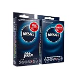 MY.SIZE Mix SET Größe 5, 60 mm: 10 Classic Kondome + 10 Kondome in 4 aufregenden Sorten, Kondome mit Aroma, Farbe, Genoppt & Classic